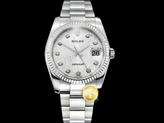 rolex datejust 36mm in 904l steel automatic mens watch 