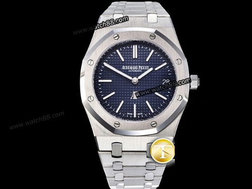 Replica audemars piguet jumbo extra thin 15202 blue automatic man