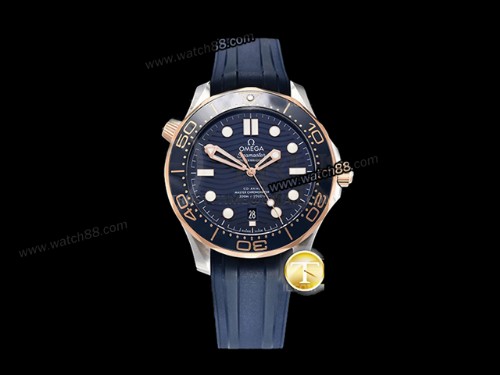 Basel Omega Seamaster Diver Blue 300m Co-Axial Automatic Mens Watch,OMG-2108