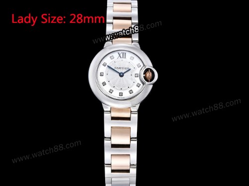 Cartier Balon Bleu Ladies 28mm Swiss Quartz Watch,CAR-06060