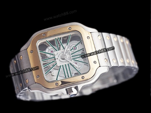 Cartier Santos De Cartier Skeleton WHSA0015 Mens Watch,CAR-310B