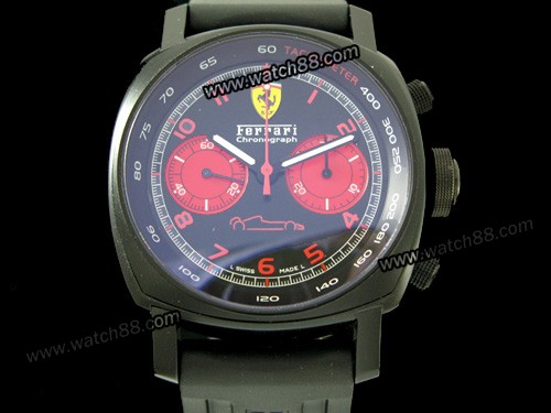 FERRARI 2009 Special Ed FE00038 PVD Blk Swiss-7750 28800 ,FER-00021