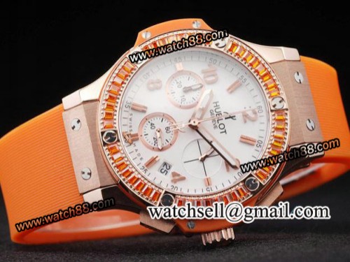 Hublot Big Bang Gold Tutti Frutti Orange Ladies Watch,HB-7389