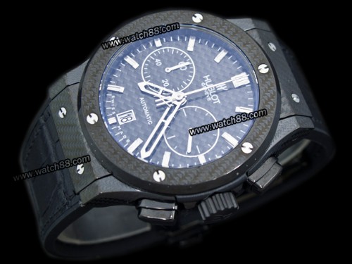 Hublot Classic Quartz Chronograph Carbon Case Mens Watch,HB-7848