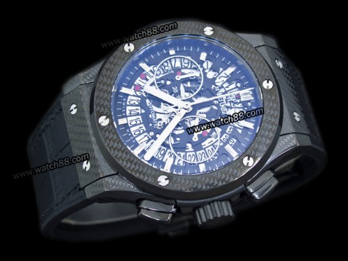 Hublot Classic Quartz Chronograph Carbon Case Mens Watch,HB-7851