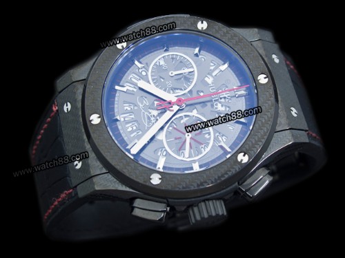 Hublot Classic Quartz Chronograph Carbon Case Mens Watch,HB-7854