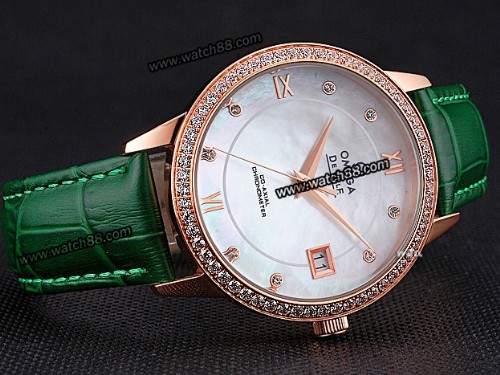 Omega DeVille Prstige Co-Axial Diamond Lady Watch,OM-250B