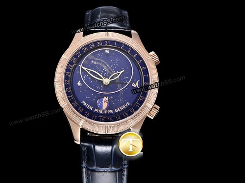 Patek Philippe Celestial Sky Moon Date 6102 Watch,PP-12009