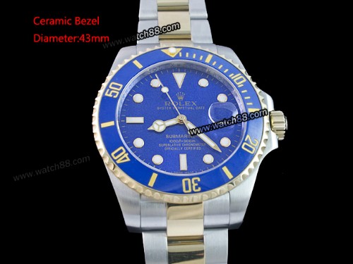 Rolex Submariner Big Size 43mm Ceramic Bezel Automatic Mens Watch,RL-01033