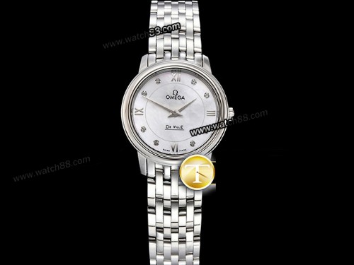 ZF Factory Omega DeVille Prestige 27mm Swiss Quartz Ladies Watch,OM-01379